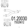MTS 01.20030 Exhaust Pipe